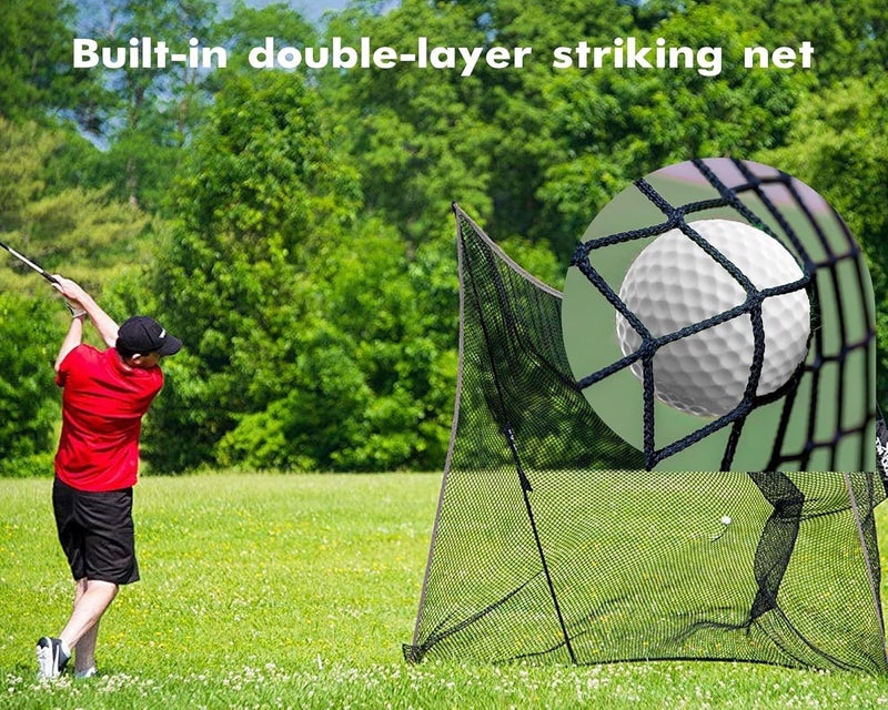 Fahnemt Golf Nets for Backyard Driving, Golf Net for Practice Barrier Net, Sports Netting for Hitting Golf, Baseball, Hockey, Soccer, Pitching Simulators, black - Image 4